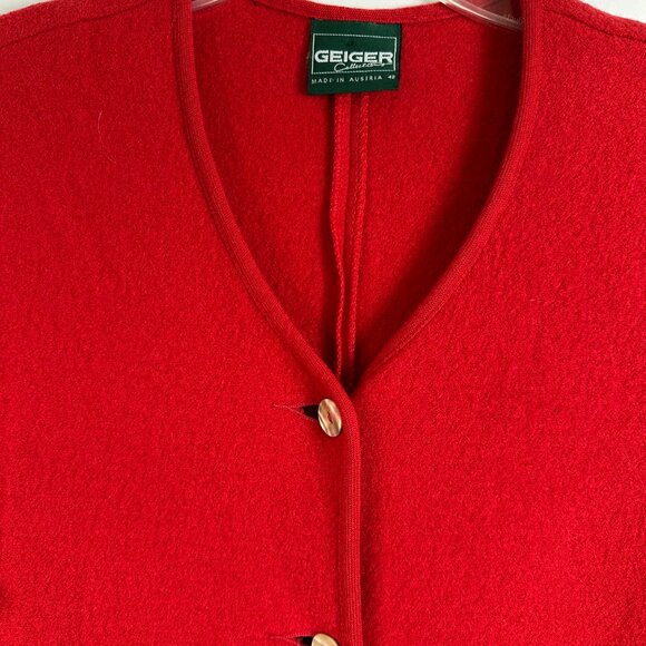 Vintage Geiger 100% Wool Vest Mens 42 Austria 5-Button Melrose Pockets Grandpa - Picture 2 of 16